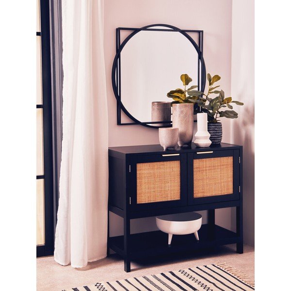 Fekete komód 85x73x38 cm Sherman – Premier Housewares-image-1