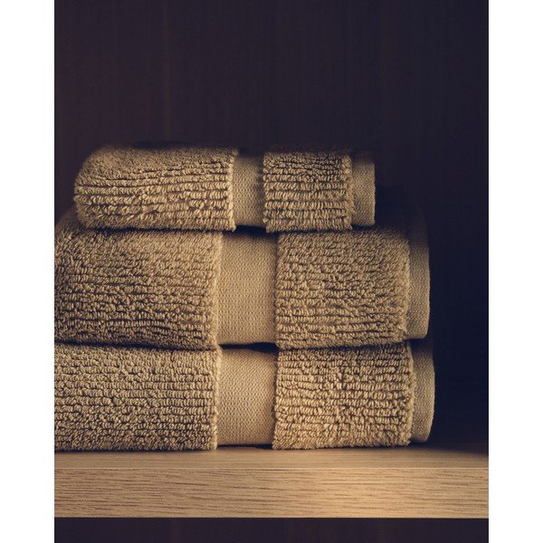 Zöld frottír pamut fürdőlepedő 70x140 cm Olvira – Kave Home-image-2