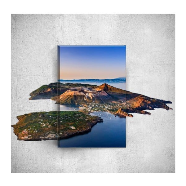 Island 3D fali kép, 40 x 60 cm - Mosticx