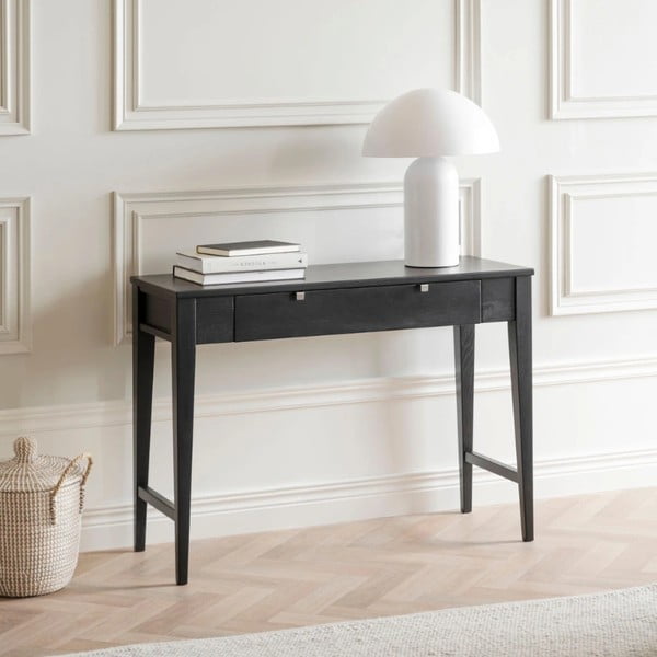 Fulla fekete tölgyfa konzolasztal - Rowico-image-1