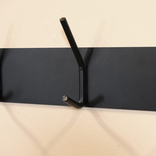 Fekete fém fali fogas 70 cm Fusion – Spinder Design-image-2