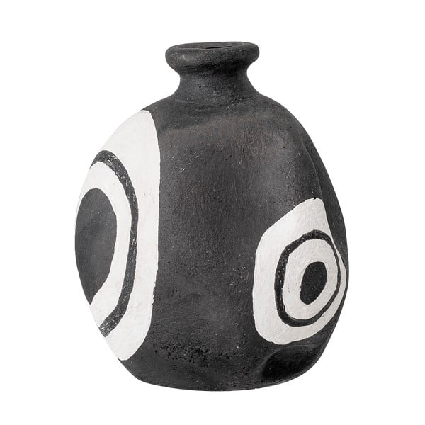 Mika fekete dekorációs terrakotta váza, magasság 14 cm - Bloomingville-image-2