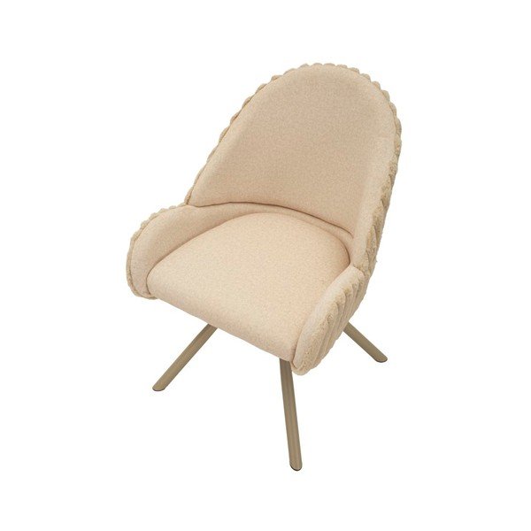 Krémszínű kárpitozott karfás étkezőfotel szett 2 db-os Stockholm – Mauro Ferretti-image-3