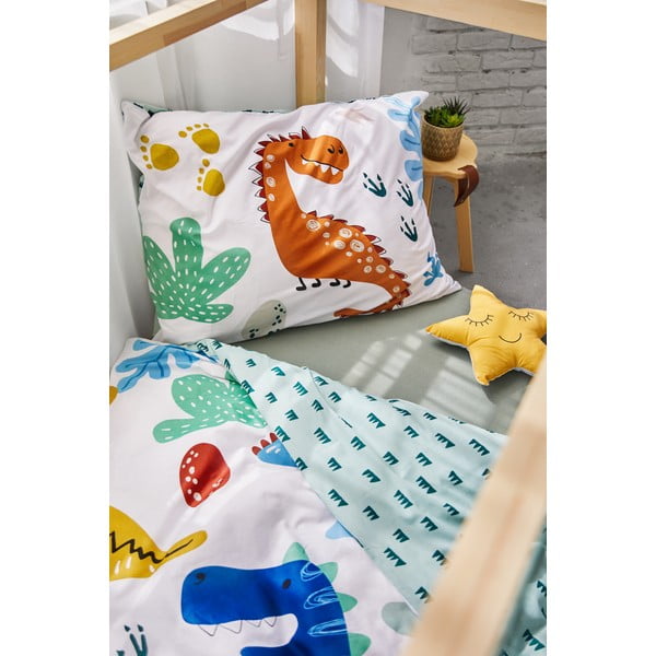 Egyszemélyes pamut gyerek ágyneműhuzat 140x200 cm Dinos – Bonami Selection-image-2