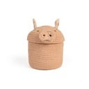 Világos rózsaszín textil játéktároló kosár ø 17x15 cm Mini Peggy the Pig – Lorena Canals