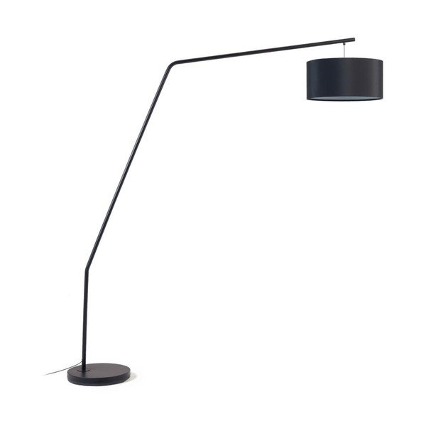 Fekete állólámpa textil búrával (magasság 221,5 cm) Ciana – Kave Home