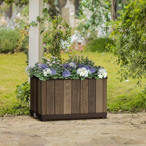 Műanyag önöntözős virágcserép Deco Rectangle – Keter-image-1