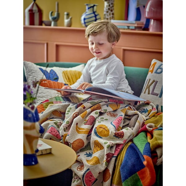 Újrahasznosított pamut gyerek takaró 130x160 cm Fruitta – Bloomingville Mini-image-4