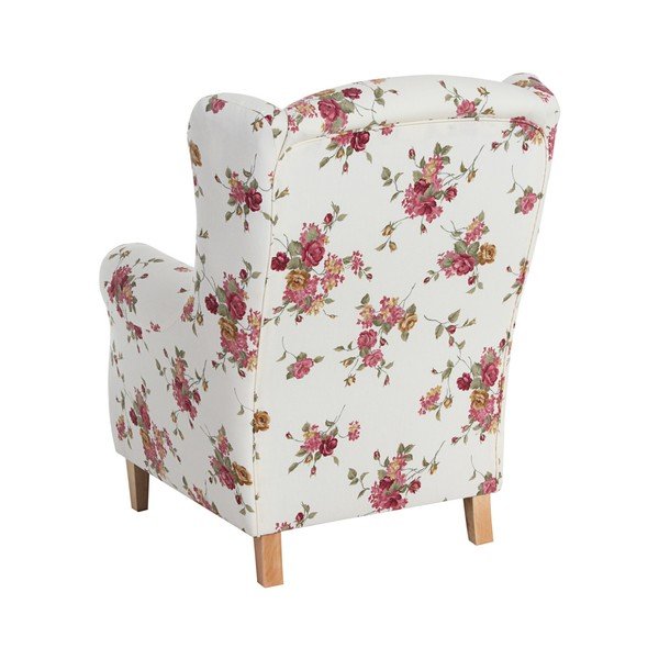 Lorris Vintage bézs virágmintás füles fotel - Max Winzer-image-1