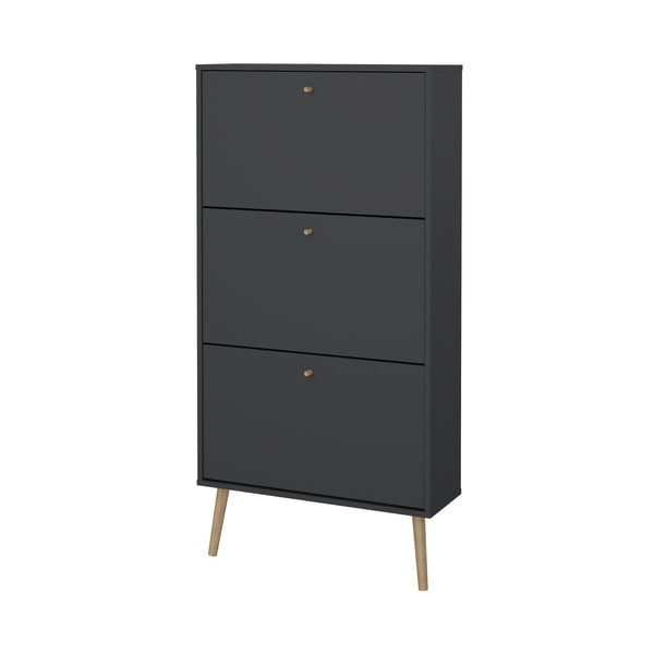 Antracitszürke billenő ajtós cipőtartó Bodo – Tvilum-image-3