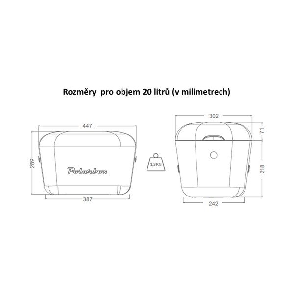 Rózsaszín hűtődoboz 20 l Pop – Polarbox-image-3