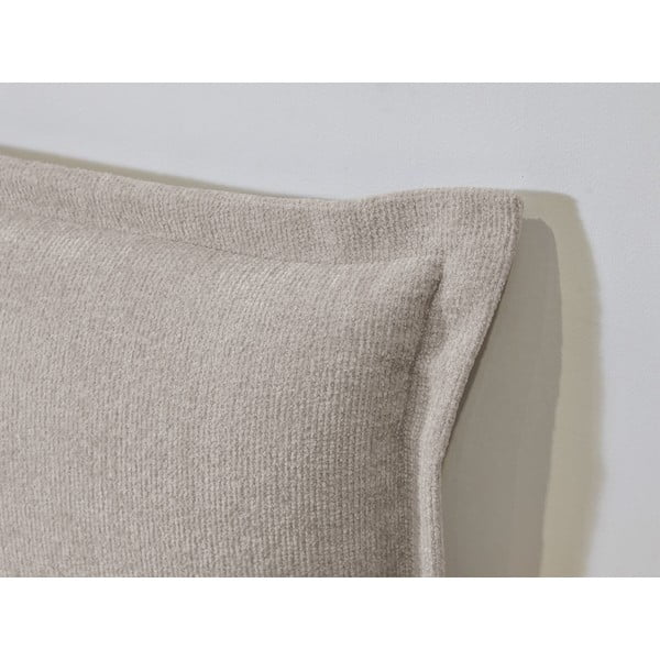 Világosszürke-natúr színű franciaágy ágyráccsal 160x200 cm Charlie – Bobochic Paris-image-3