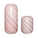 Candy 2 db-os rózsaszín-fehér üveg váza szett - Hübsch