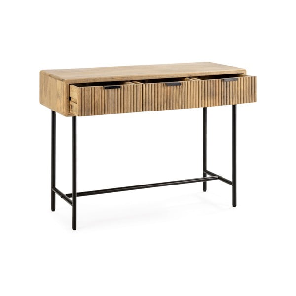 Natúr színű mangófa konzolasztal 38x100 cm Mundra – MOME-image-1