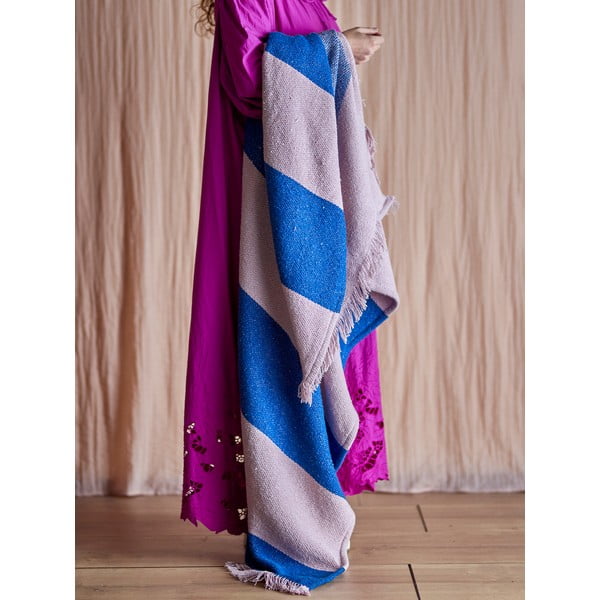 Kék-rózsaszín takaró 130x160 cm Cadeo – Bloomingville-image-1