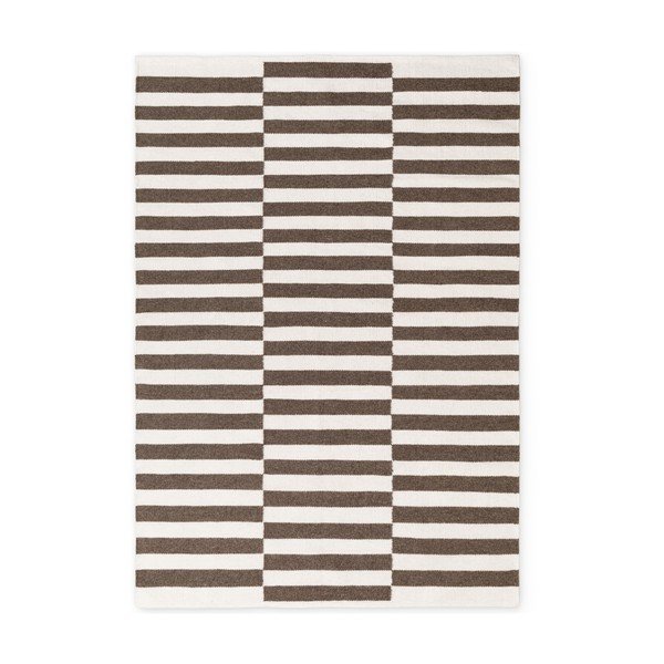 Fehér-barna kétoldalas-kézi szövésű gyapjú szőnyeg 160x230 cm Vika – Hanse Home