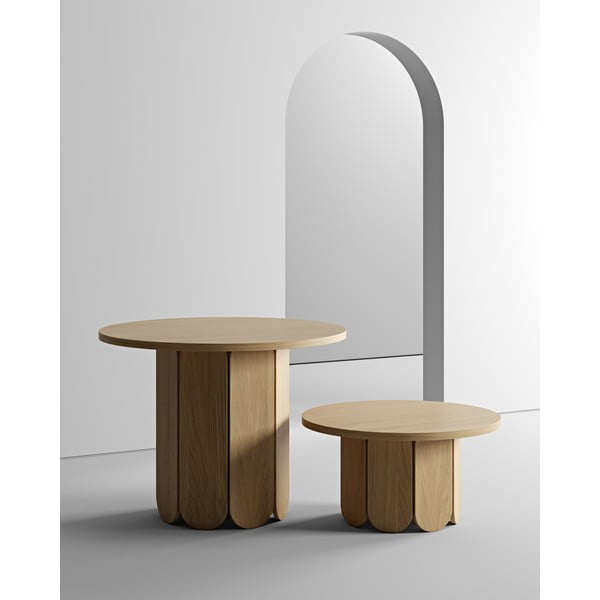 Soft étkezőasztal tölgyfa dekorral, ø 98 cm - Woodman-image-3