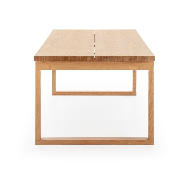 Étkezőasztal tölgyfa dekoros asztallappal 100x220 cm Rina – Marckeric-image-2