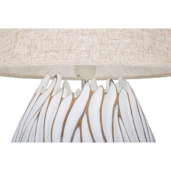 Bézs asztali lámpa textil búrával (magasság 48 cm) Honduras – Mauro Ferretti-image-1