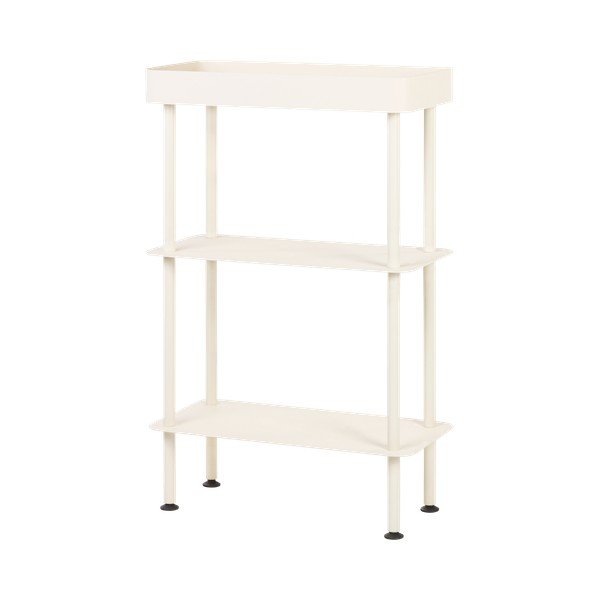 Bézs fém gurulós polcos állvány 60x97x30 cm Nolle – noo.ma-image-2