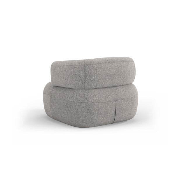 Világosszürke buklé fotel Jenny – Micadoni Home-image-3