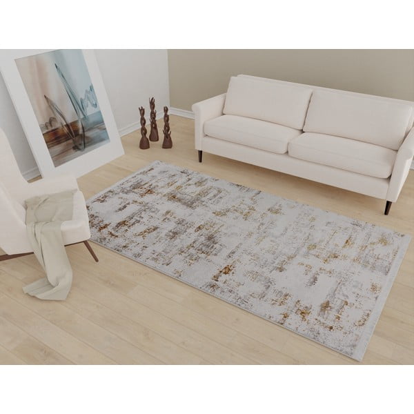 Krémszínű-aranyszínű mosható szőnyeg 120x180 cm Gold – Vitaus-image-1
