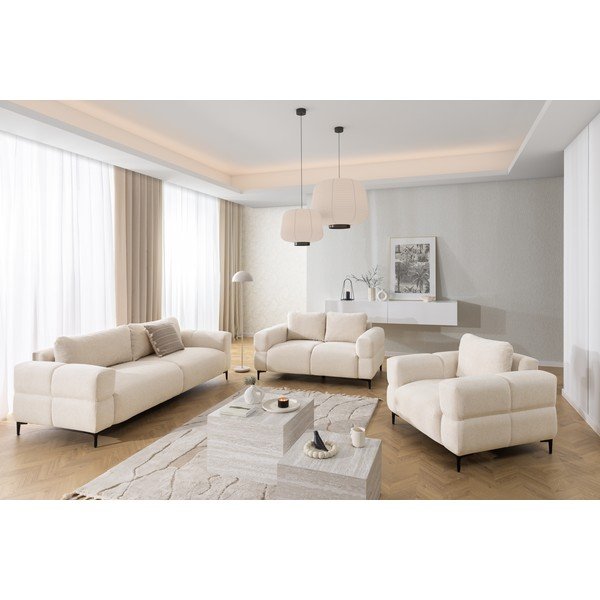 Krémszínű kanapé 217 cm Helio – Ropez-image-1