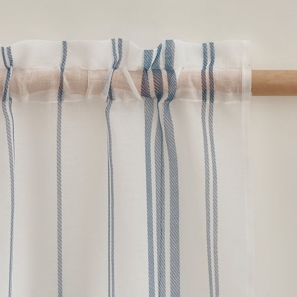 Fehér voile fényáteresztő függöny 140x229 cm Harbour Stripe – Catherine Lansfield