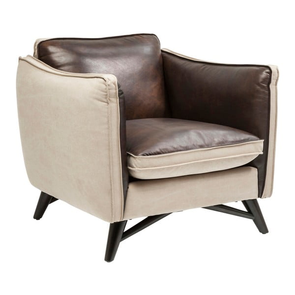 Sessel Fashionista fotel bőr elemekkel - Kare Design