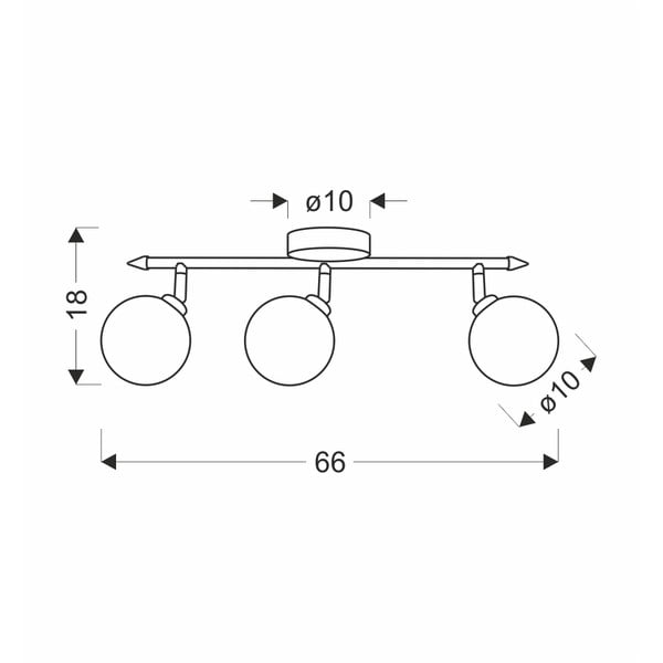 Bronzszínű mennyezeti lámpa üveg búrával ø 10 cm Rodia – Candellux Lighting-image-2