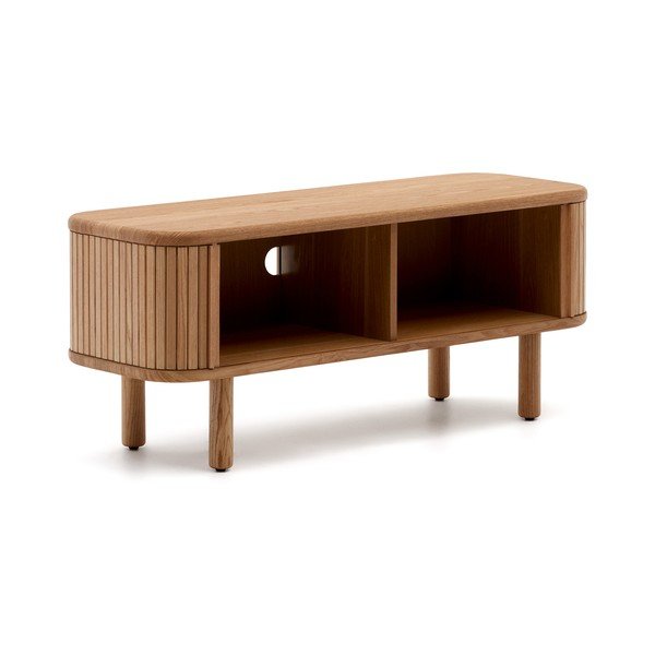 Natúr színű TV-állvány kőrisfa dekorral 120x50x40 cm Mailen – Kave Home-image-3