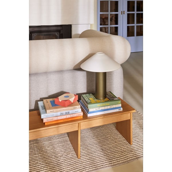 Sötétzöld asztali lámpa üveg búrával (magasság 40 cm) Orbit – Hübsch-image-1