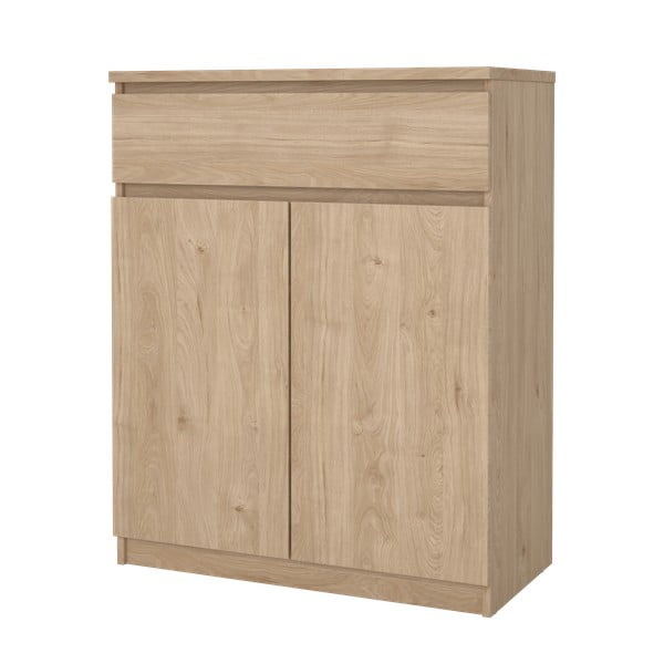Natúr színű komód tölgyfa dekorral 80x100x40 cm Naia – Tvilum-image-4