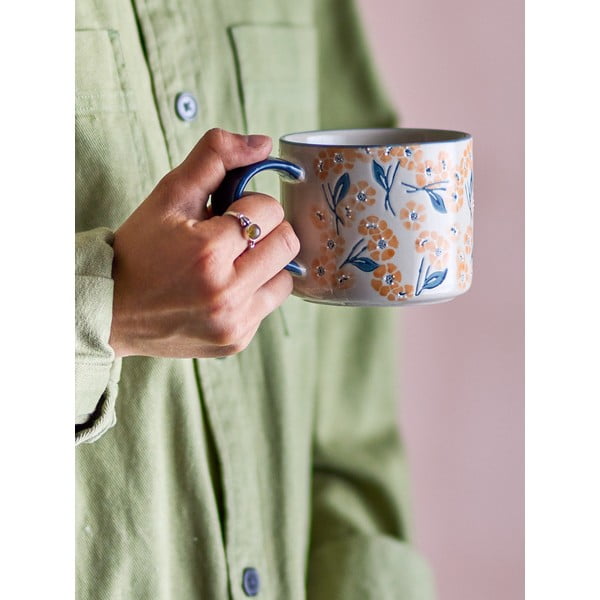 Kék-bézs agyagkerámia bögre 400 ml Myah – Bloomingville-image-1