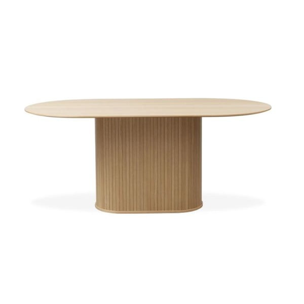 Étkezőasztal tölgyfa dekoros asztallappal 95x180 cm Nola – Unique Furniture