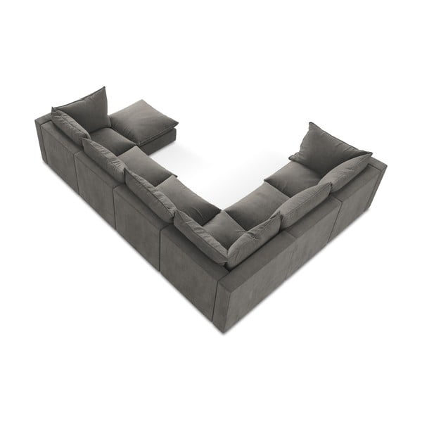 Sötétszürke sarokkanapé (bal oldali-U alakú) Manao – Makamii-image-3