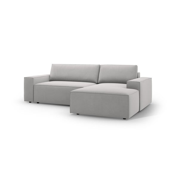 Világosszürke kinyitható sarokkanapé (jobb oldali) Jodie – Micadoni Home-image-2