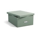 Kékeszöld fedeles karton tárolódoboz 34,5x45x18,5 cm Katrin Canvas Paper Laminate – Bigso