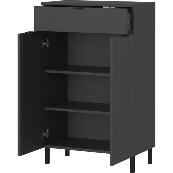 Antracitszürke magas fürdőszoba szekrény 60x97 cm Arcena – Germania-image-3