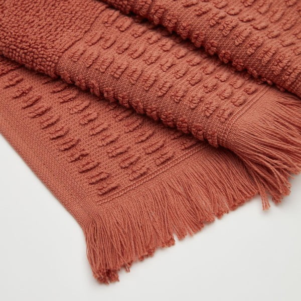 Téglavörös pamut törölköző 50x90 cm Veta – Kave Home-image-3