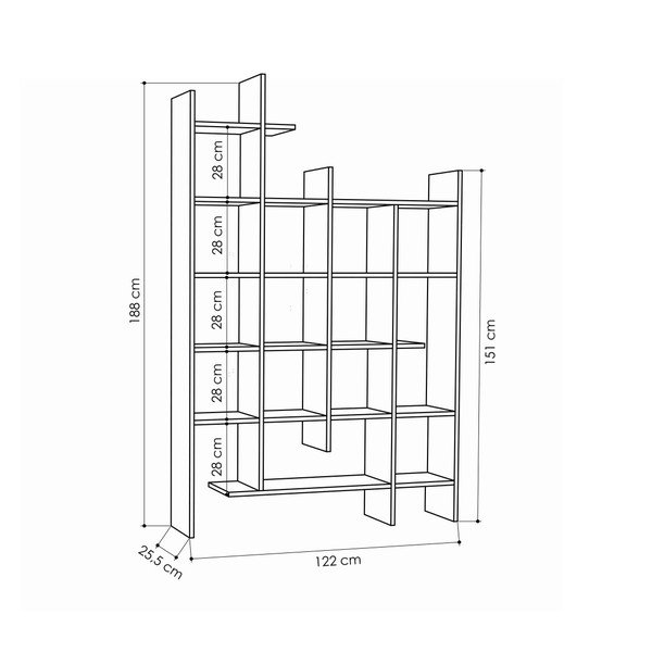 Manco White fehér könyvespolc-image-2