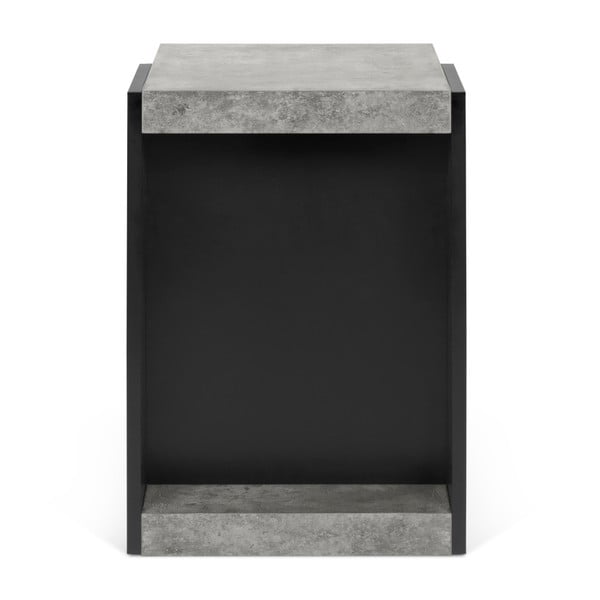 Klaus fekete tárolóasztal betonmintás elemekkel - TemaHome