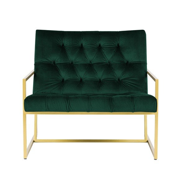 Bono zöld fotel aranyszínű konstrukcióval - Mazzini Sofas-image-2