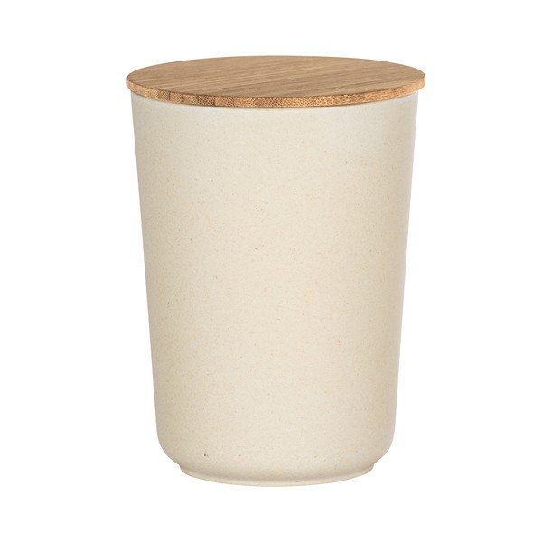 Bondy bézs kerámia tárolóedény bambusz fedővel, 700 ml - Wenko-image-2