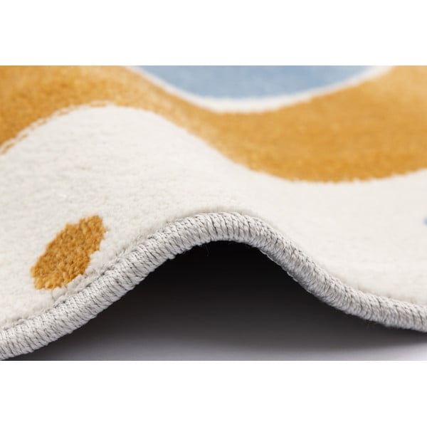 Okkersárga-elefántcsont színű gyerek szőnyeg ø100 cm Joyful Gold – FD-image-2