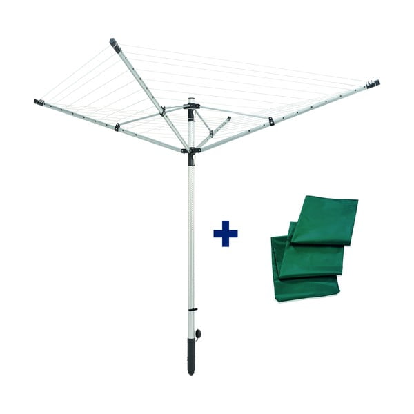 Ezüstszínű kerti ruhaszárító 50 m LinoLift 500 – LEIFHEIT