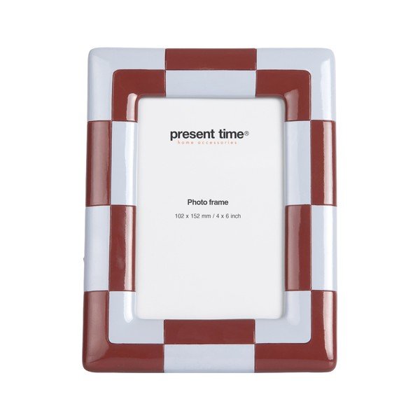 Borvörös-világoskék poligyanta képkeret 16x21 cm Firenze – PT LIVING