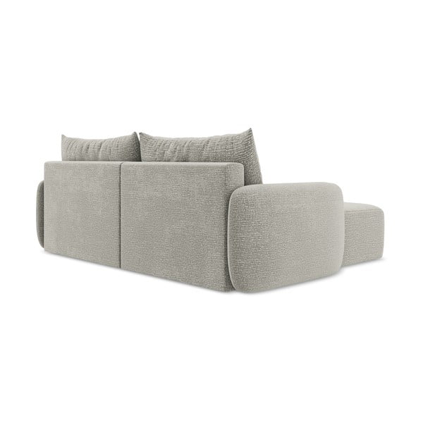 Világosszürke kinyitható-tárolóhelyes sarokkanapé (bal oldali) Kalena – Makamii-image-4