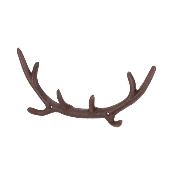 Barna fém fali fogas Antlers – Esschert Design-image-3