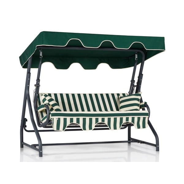 Zöld fém kerti hintaágy Ruta 3 – Floriane Garden-image-1